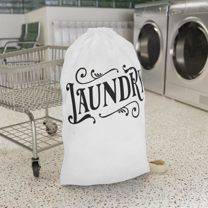 Stylish & Chic Laundry Tote (White)
