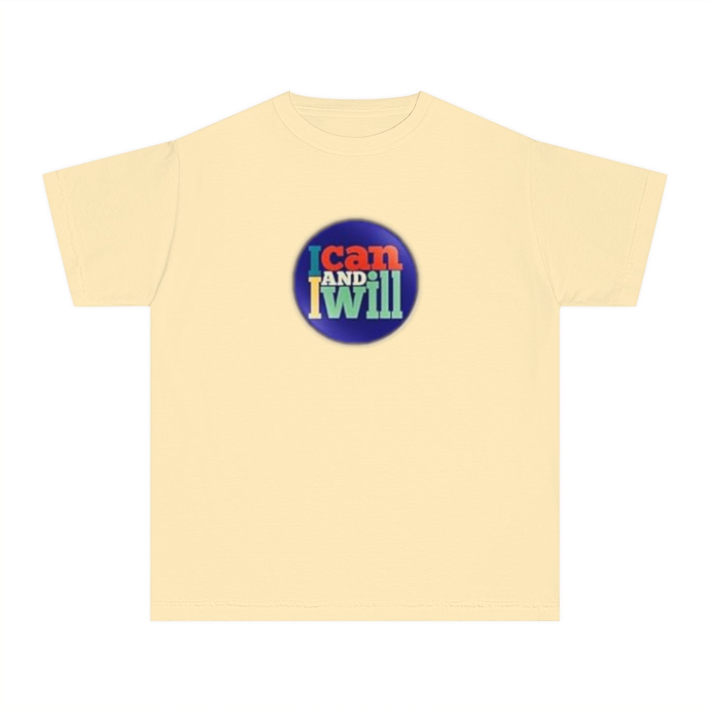 Youth I Can and I Will Button Tee