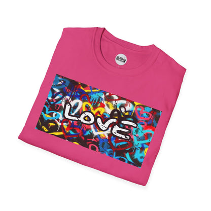 Colorful Love Unisex Softstyle T-Shirt - Perfect for Valentine’s Day & Casual Vibes