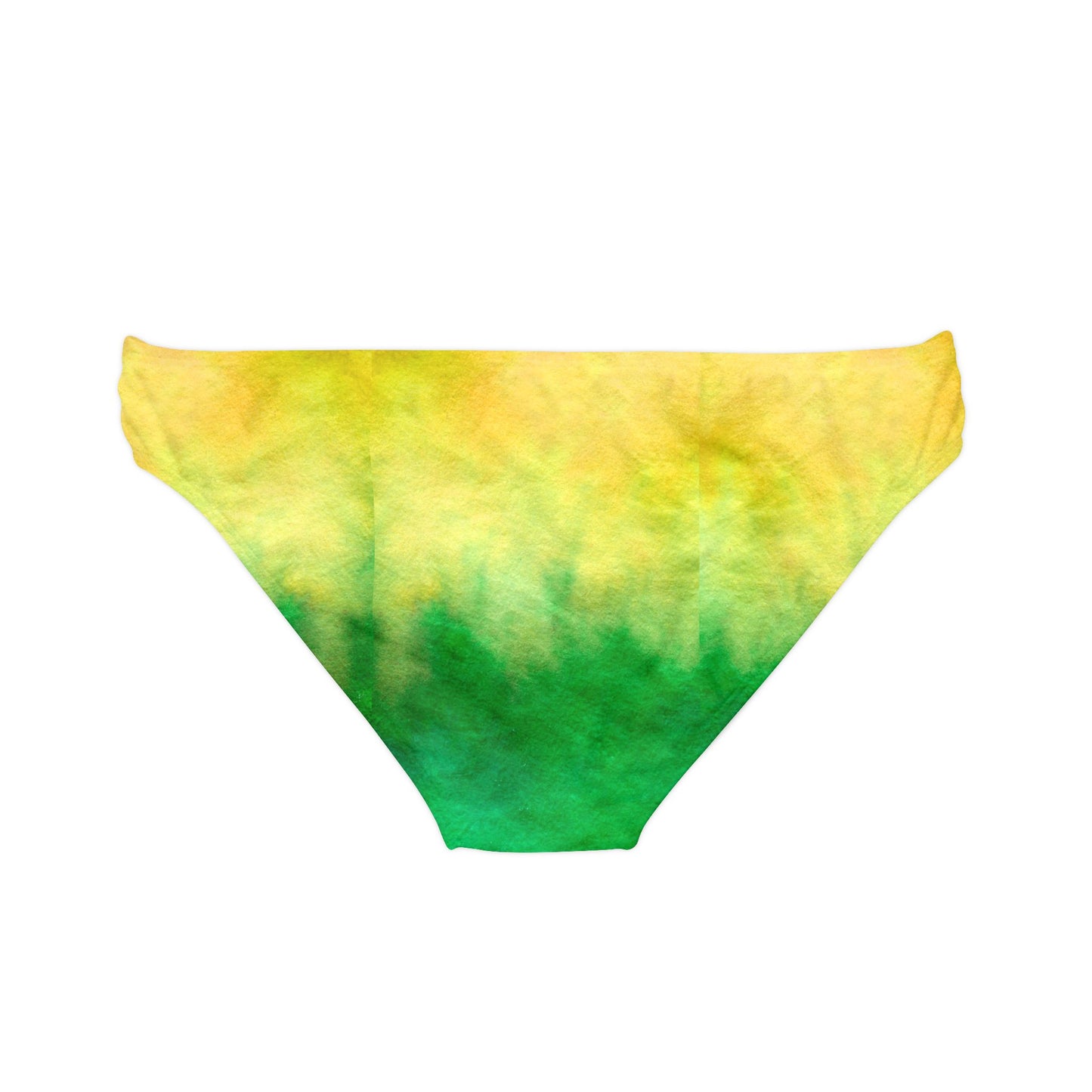 Yellow to Green Fade Loop Tie Side Bikini Bottom