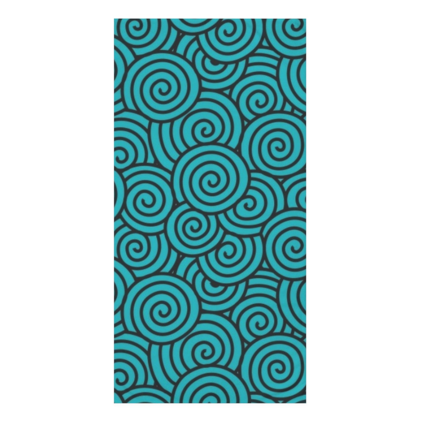 Turquoise Print Mink-Cotton Towel