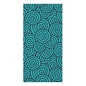 Turquoise Print Mink-Cotton Towel