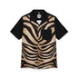 Unisex Animal Print Hawaiian Button-Down Shirt