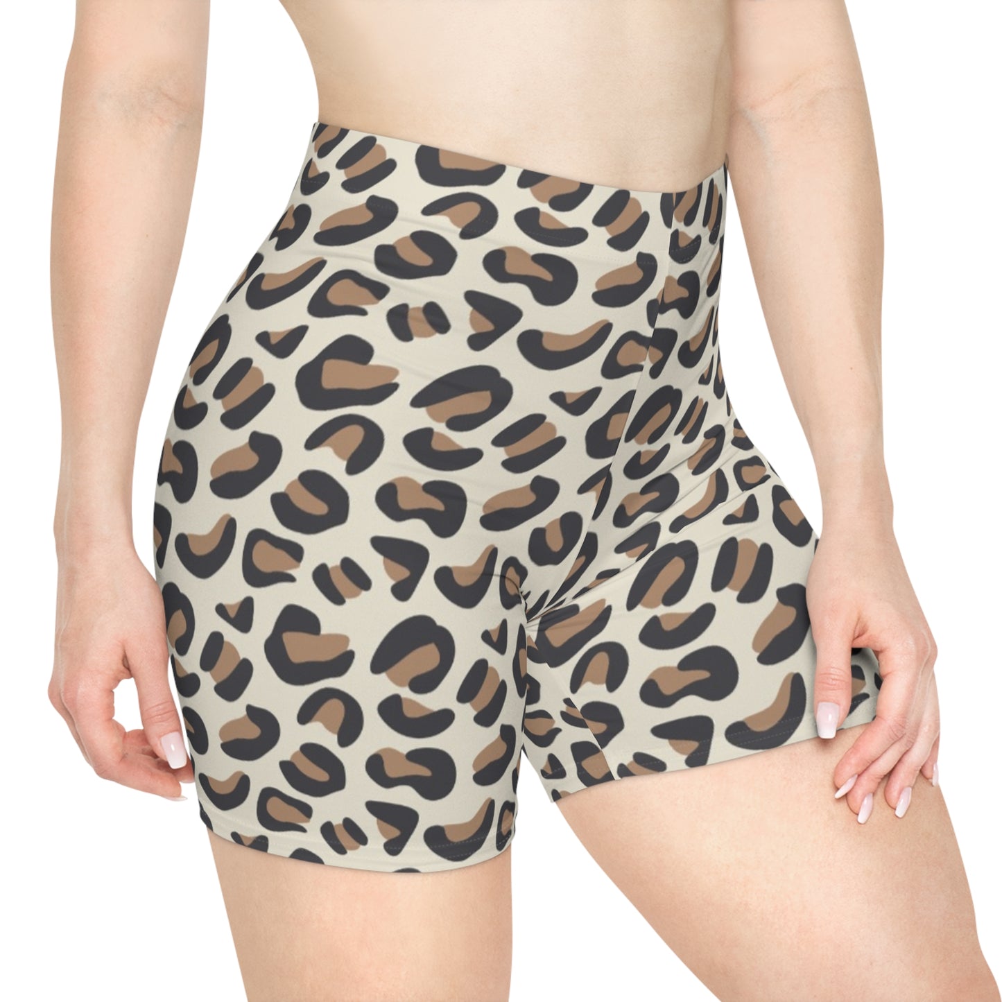 Leopard Animal Print Women's Biker Shorts