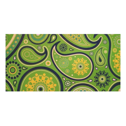 Green Yellow Black Paisley Print Mink-Cotton Towel