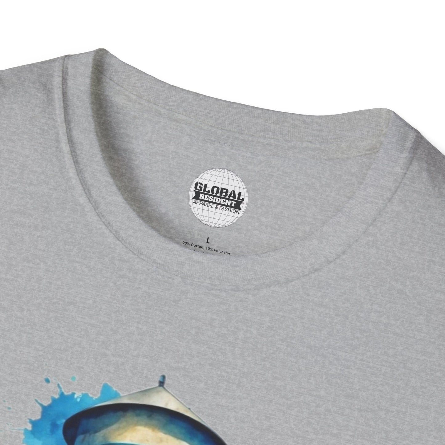 Freeport Water Tower Unisex Softstyle T-Shirt - Artsy Graphic Tee for Watercolor Lovers