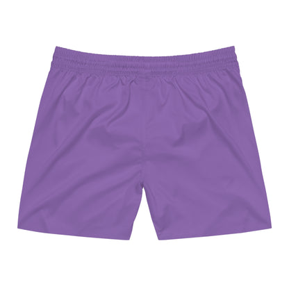 Light Purple BW Stripe Swim Trunks