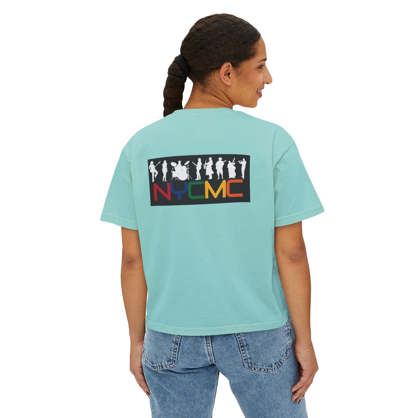 NYCMC Women's Boxy Tee - Stylish Top for Music Lovers - Perfect for Concerts and Festivals