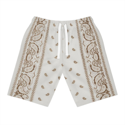 Cream Bandana Print Shorts