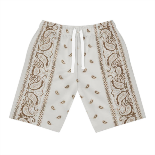 Cream Bandana Print Shorts