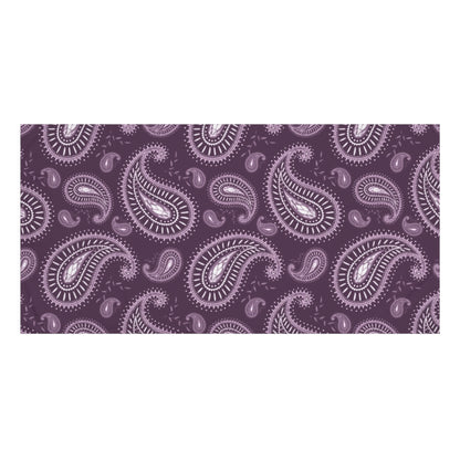 Purple Paisley Print Mink-Cotton Towel