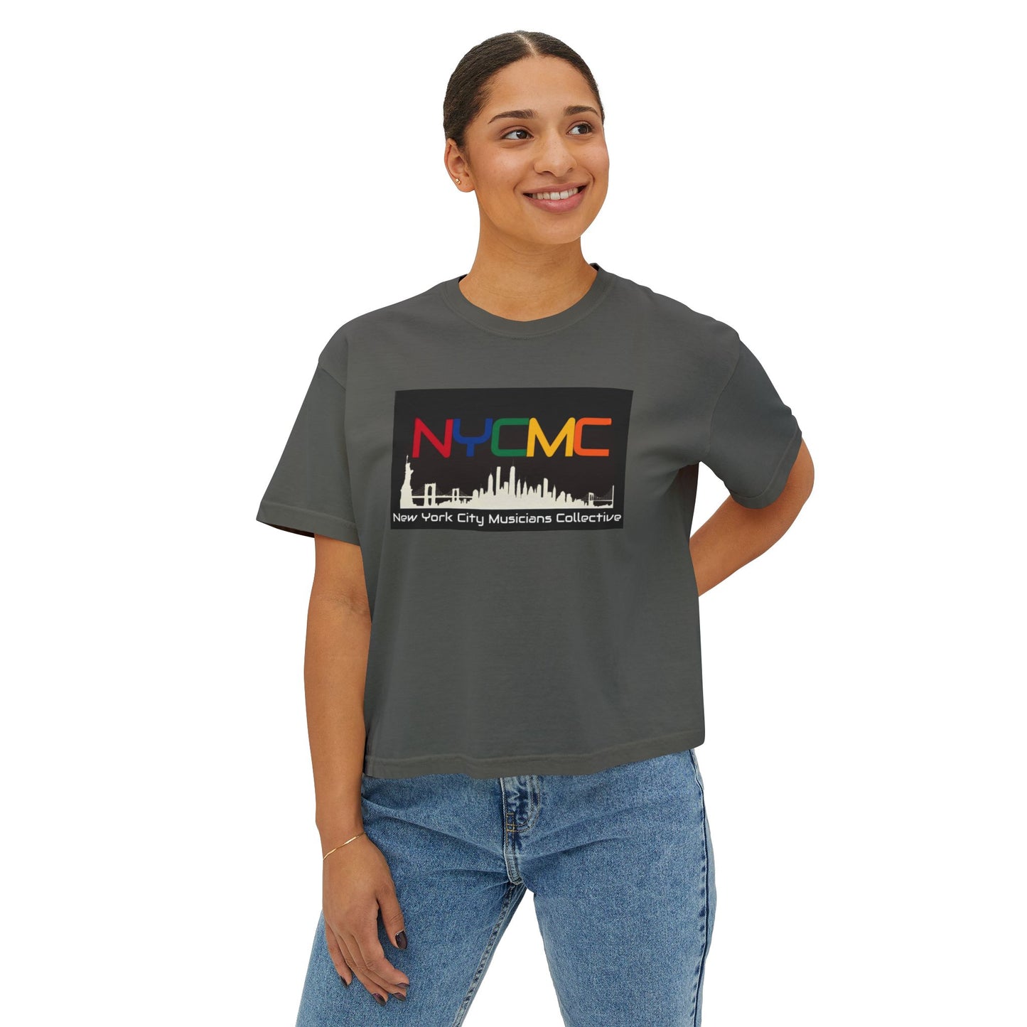 NYCMC Women's Boxy Tee - Stylish Top for Music Lovers - Perfect for Concerts and Festivals