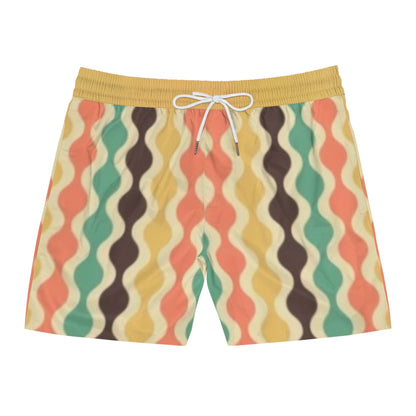 70' Rust Spectrum Print Swim Trunks