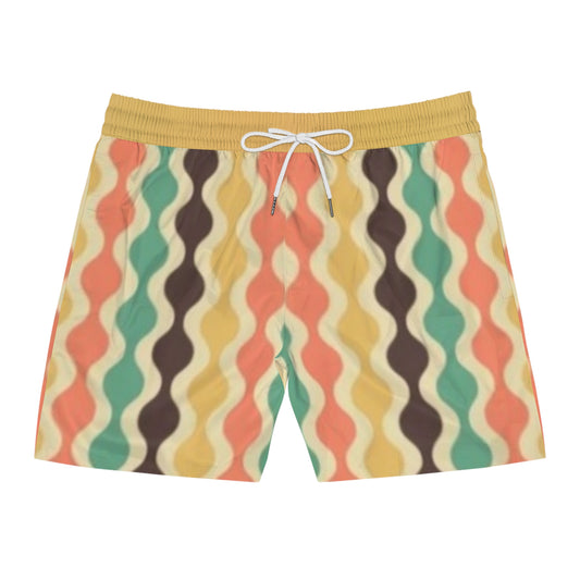 70' Rust Spectrum Print Swim Trunks