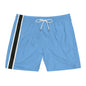 Light Blue BW Stripe Swim Trunks