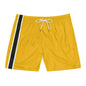 Yellow BW Stripe Swim Trunks