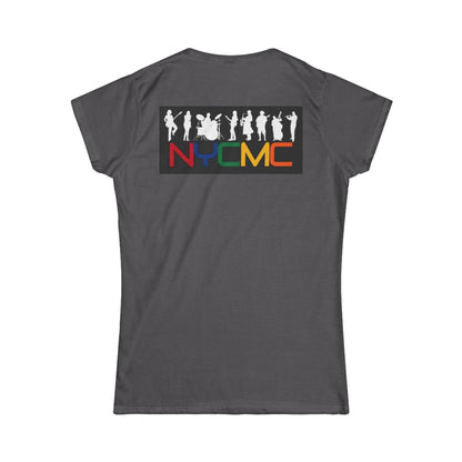 NYCMC Women Softstyle Tee - Pink NYC Musicians Collective Shirt