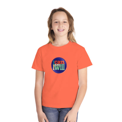 Youth I Can and I Will Button Tee