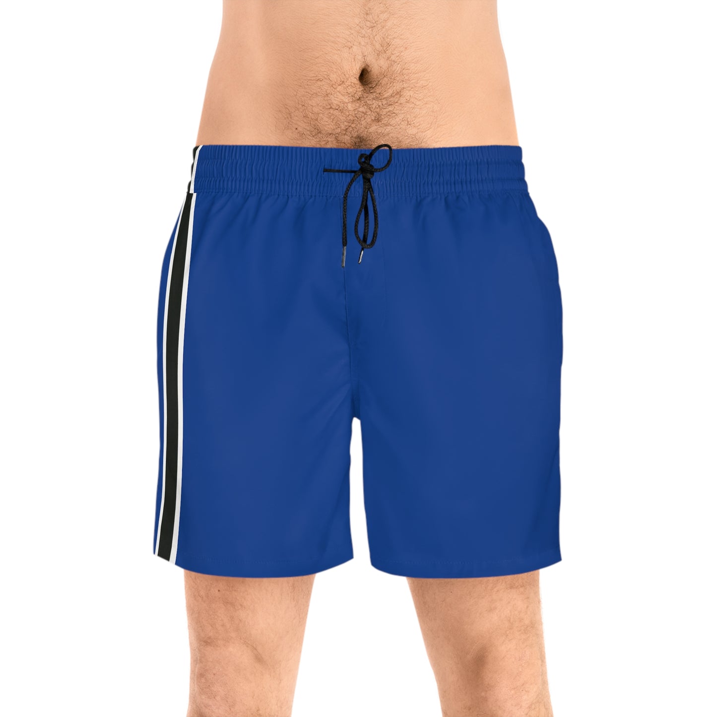 Royal Blue BW Stripe Swim Trunks