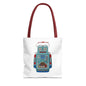 Retro Robot Tote Bag, Fun Eco-Friendly Shopping Bag, Gift for Tech Lovers, Cute Reusable Bag, Quirky Robot Design