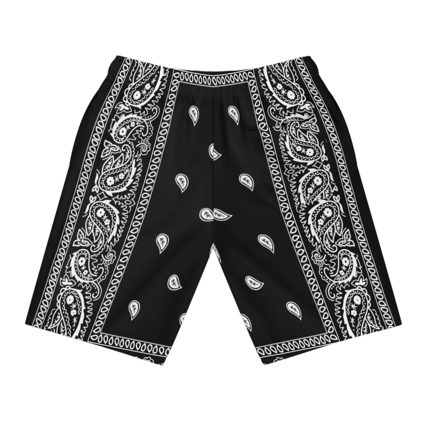 Black Bandana Print Shorts