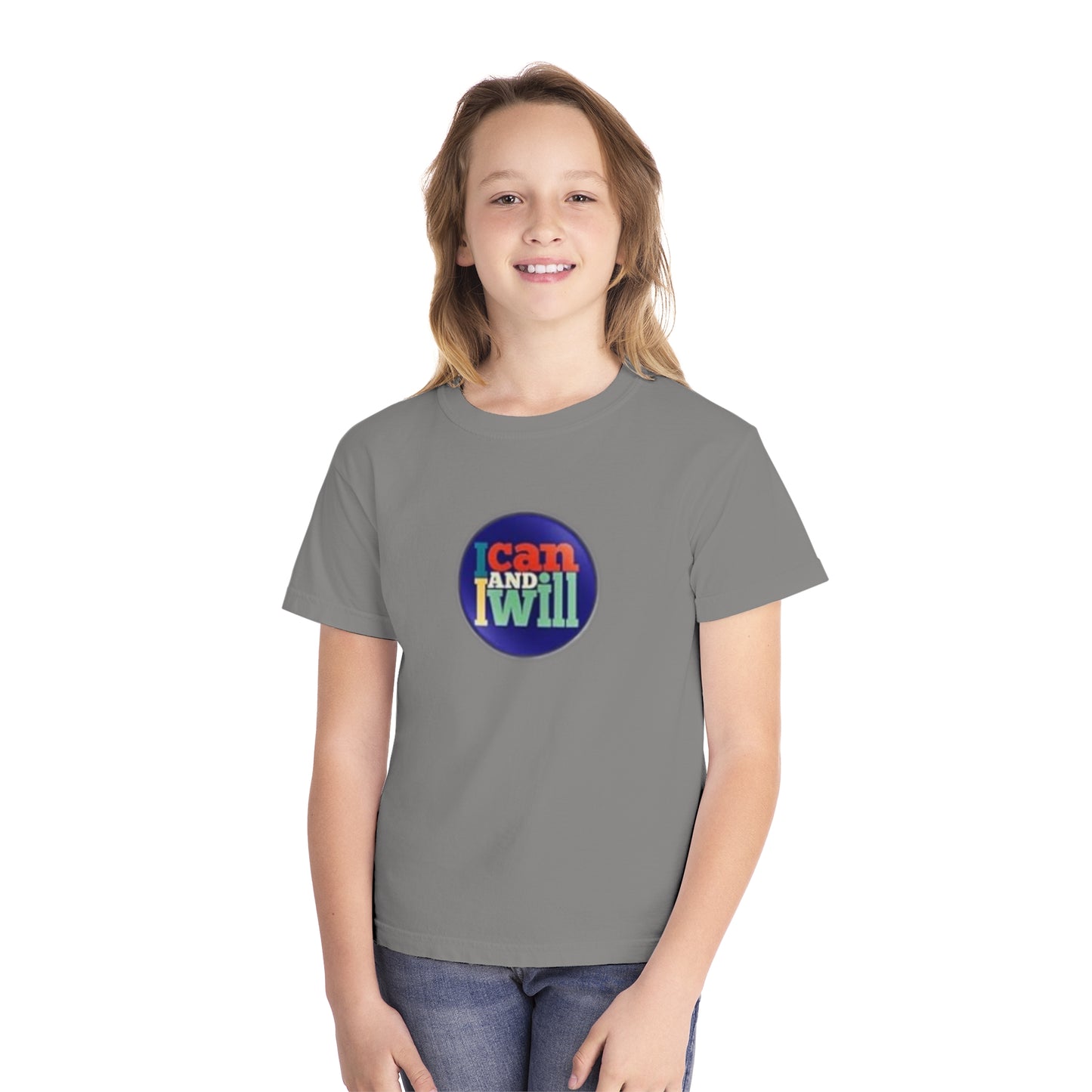 Youth I Can and I Will Button Tee