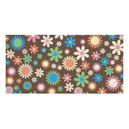 Flower Power Print Women's Mink-Cotton Towel