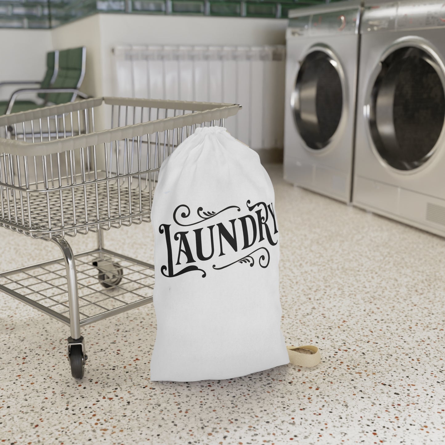 Stylish & Chic Laundry Tote (White)