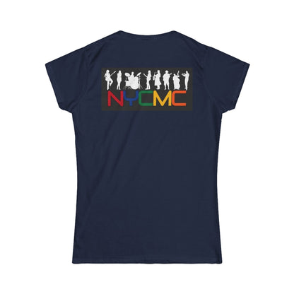 NYCMC Women Softstyle Tee - Pink NYC Musicians Collective Shirt