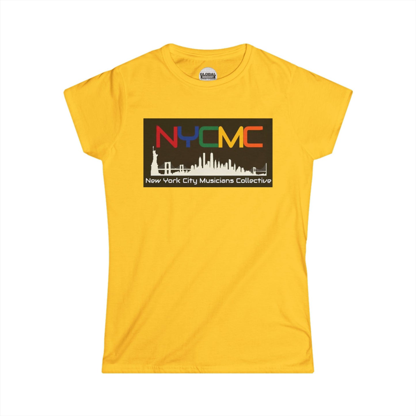 NYCMC Women Softstyle Tee - Pink NYC Musicians Collective Shirt