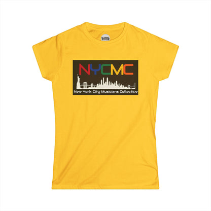 NYCMC Women Softstyle Tee - Pink NYC Musicians Collective Shirt