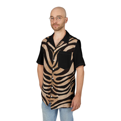Unisex Animal Print Hawaiian Button-Down Shirt