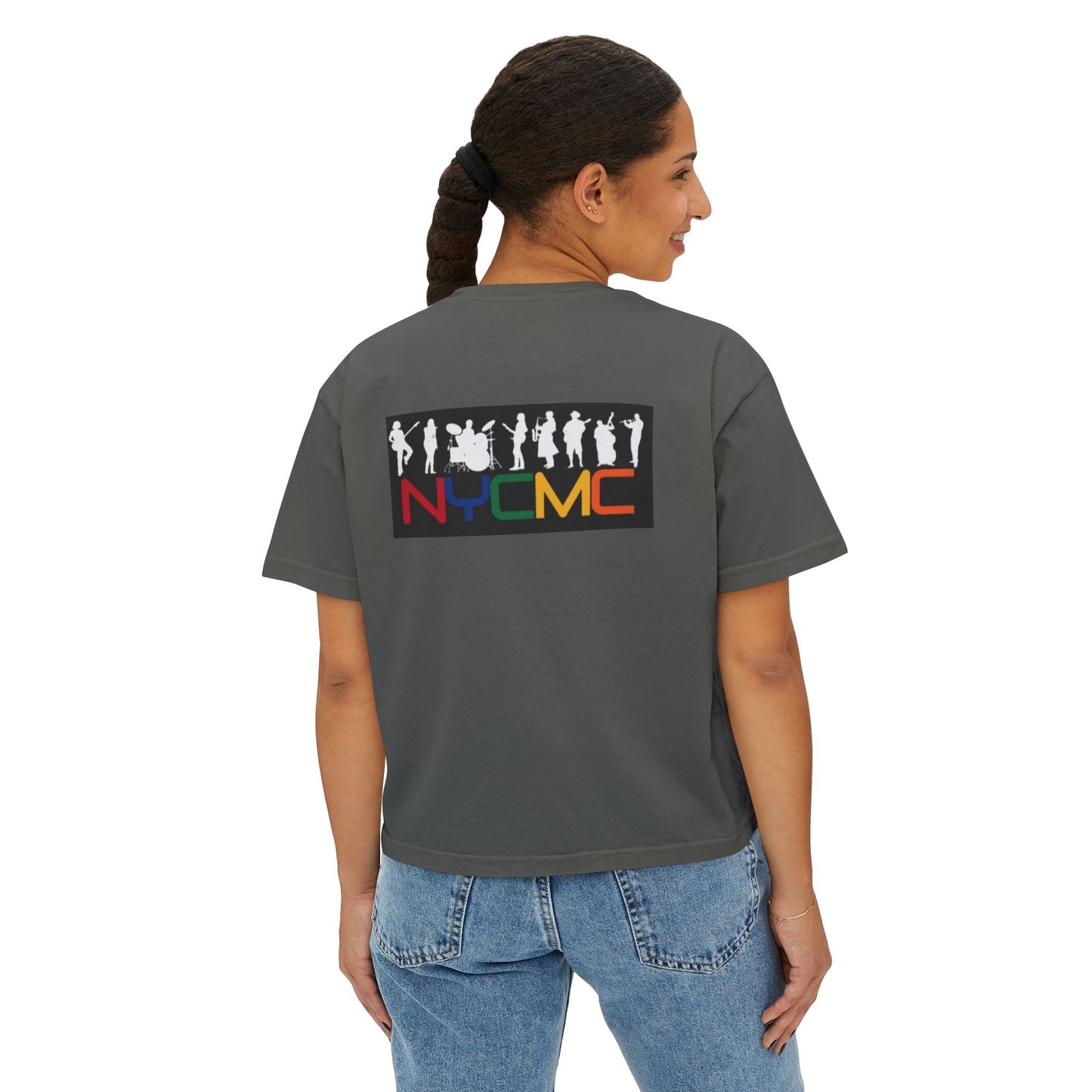 NYCMC Women's Boxy Tee - Stylish Top for Music Lovers - Perfect for Concerts and Festivals