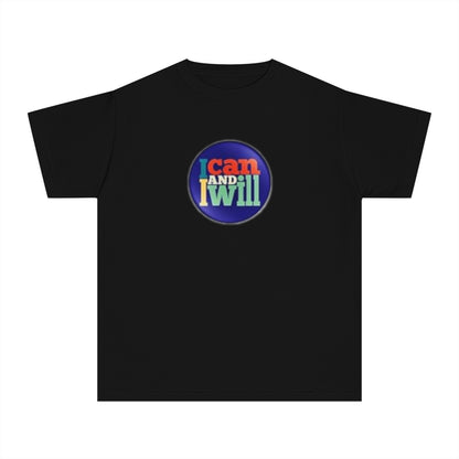 Youth I Can and I Will Button Tee