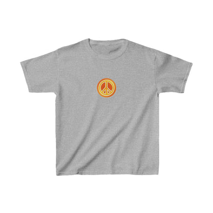 Peace Sign Button Kids Tee