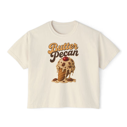 Butter Pecan Ice Cream Tee — Women's Boxy Tee