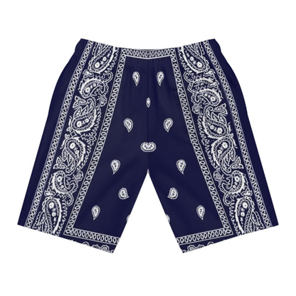 Blue Bandana Print Shorts