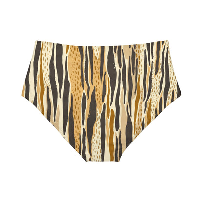 Animal Print High-Waist Hipster Bikini Bottom