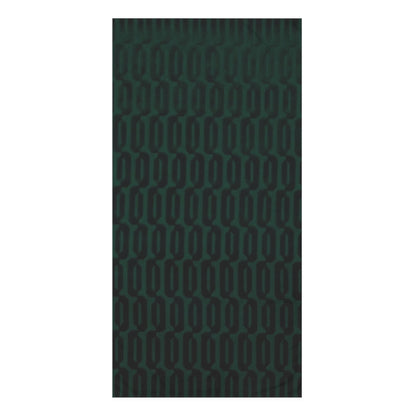 Green Black Link Print Mink-Cotton Towel