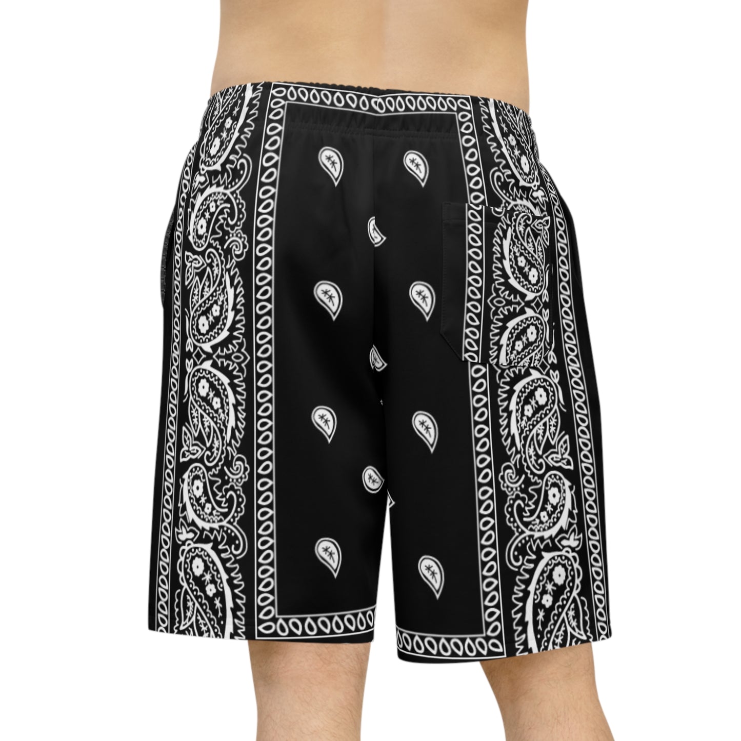 Black Bandana Print Shorts