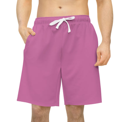 Light Pink Athletic Long Shorts