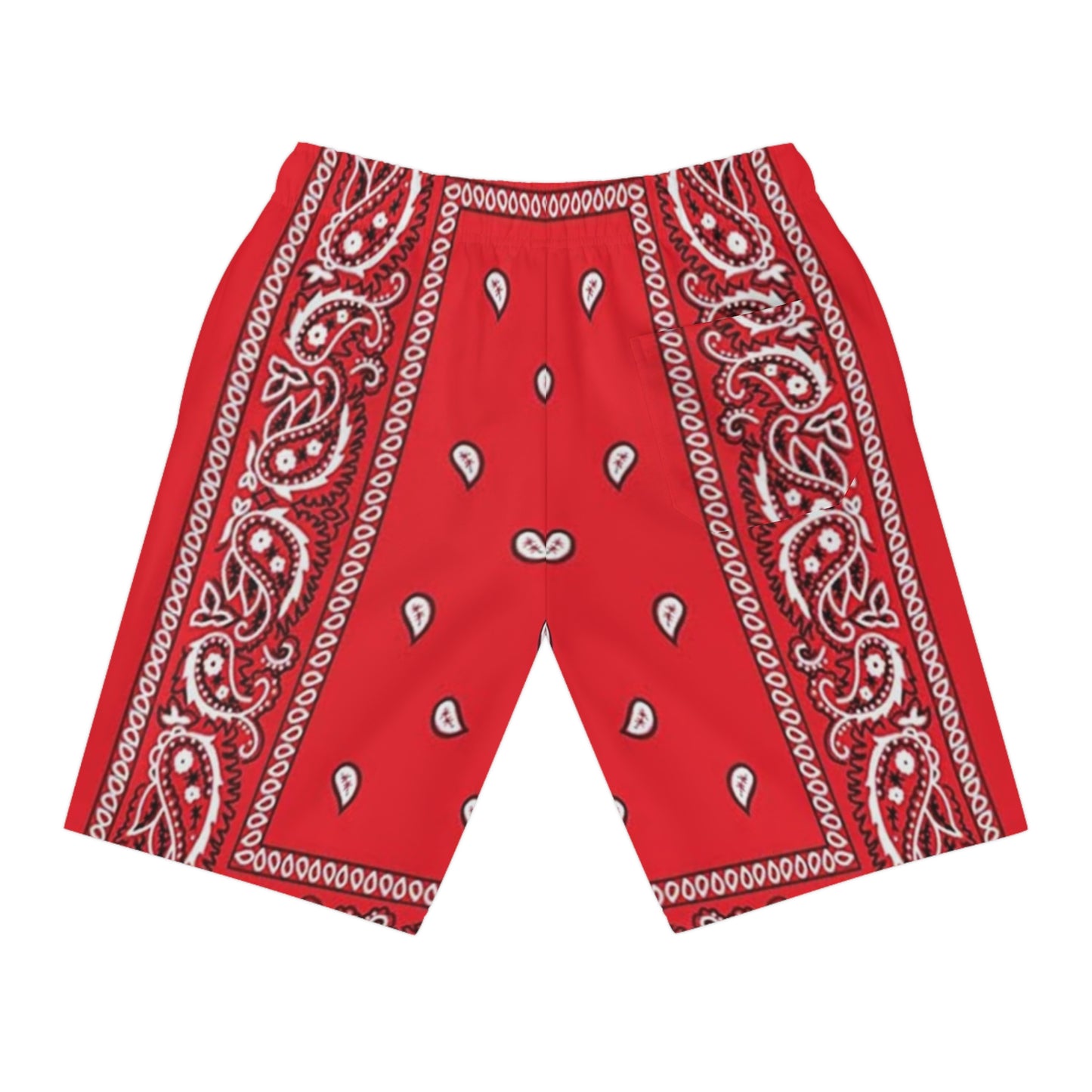 Red Bandana Print Shorts