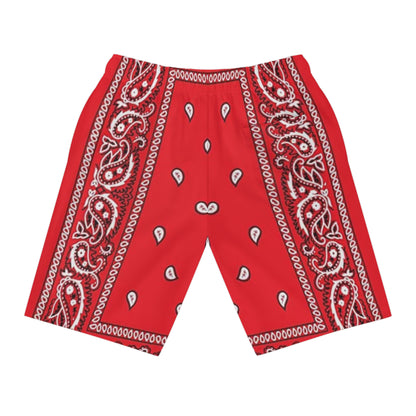 Red Bandana Print Shorts