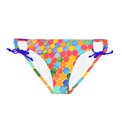 Cape Verdean Print Loop Tie Side Bikini Bottom