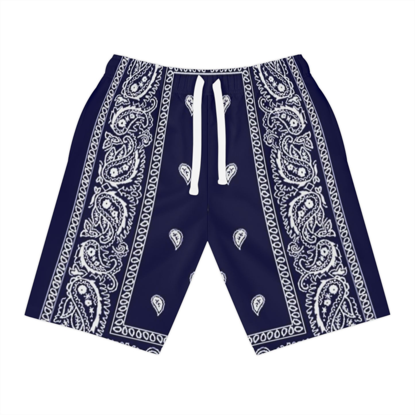 Blue Bandana Print Shorts