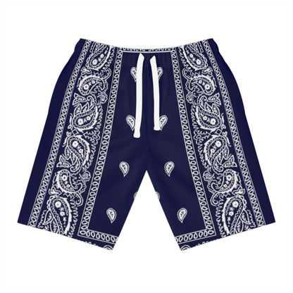 Blue Bandana Print Shorts