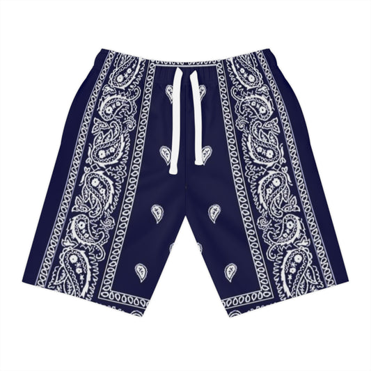 Blue Bandana Print Shorts