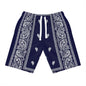 Blue Bandana Print Shorts