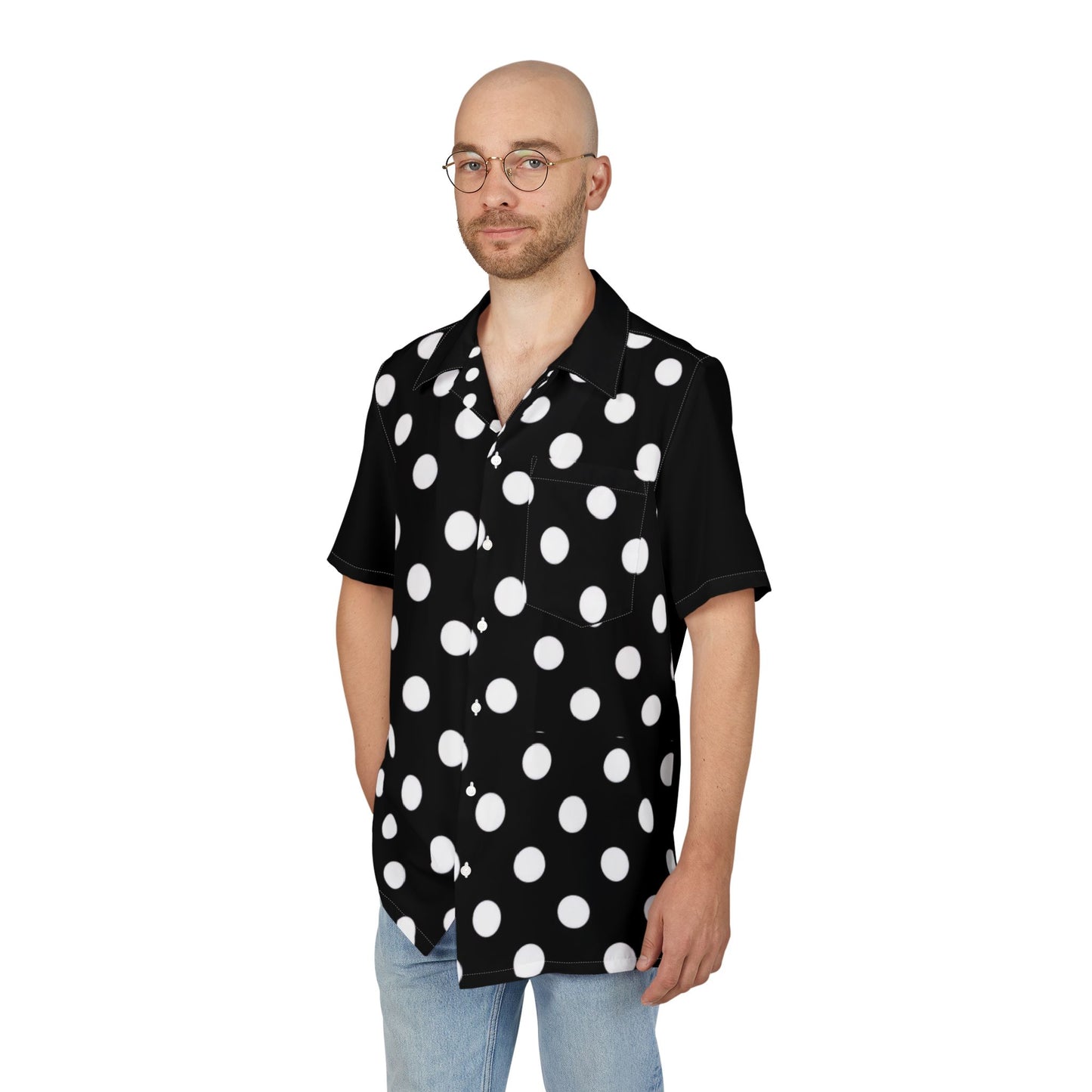 Men's Polka Dot Hawaiian Shirt