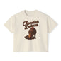 Chocolate Deluxe Tee — Vintage Ice Cream Cone Graphic Women's Boxy T‑Shirt